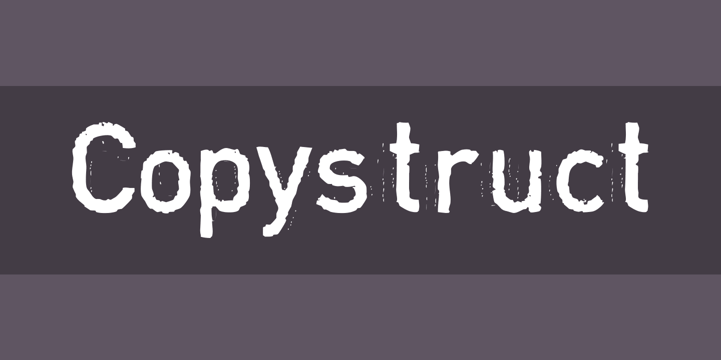 Copystruct Bold Font preview